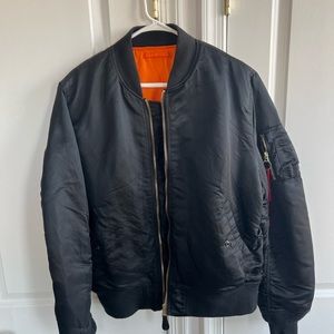 Alpha industries Bomber Jacket Black Large Very Good Condition
